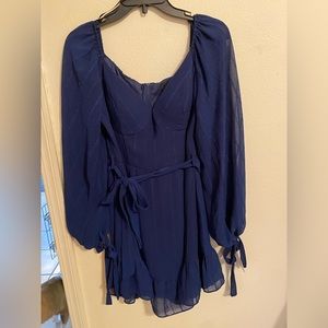 Navy blue mini dress